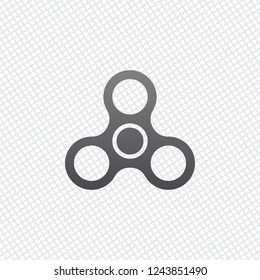 Spinner icon. Toy for stress relief. On grid background