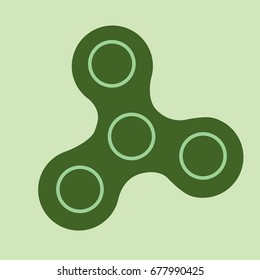 Spinner icon - toy for stress relief and improvement of attention span. Hand fidger spinner.