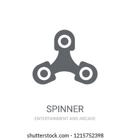 Spinner icon. Trendy Spinner logo concept on white background from Entertainment and Arcade collection. Suitable for use on web apps, mobile apps and print media.