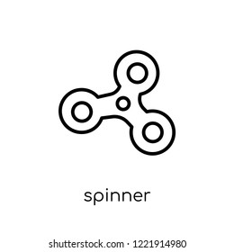 spinner icon. Trendy modern flat linear vector spinner icon on white background from thin line Arcade collection, outline vector illustration