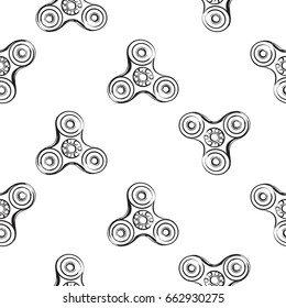 spinner illustration. Vector hand drawn fashion illustration on white background in watercolor style