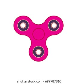 Spinner isolated. Fidget finger toy. Anti stress hand toy on white background
