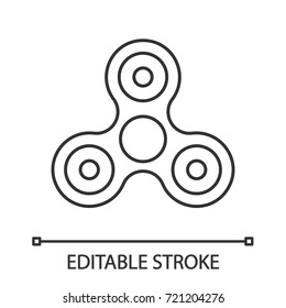 Spinner linear icon. Thin line illustration. Anti-stress toy. Contour symbol. Vector isolated outline drawing. Editable stroke