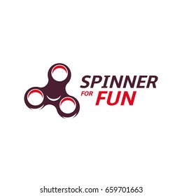 Spinner logo design. Bearing cool modern device icon. Entertaining gaming simple mechanism for fan, soothing. vector illustration eps10.