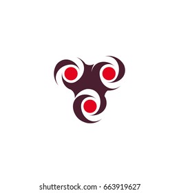 Spinner logo design. Bearing cool modern device icon. Entertaining gaming simple mechanism for fan, soothing. vector illustration eps10.