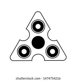 Spinner logo in vector.Spinner isolated on white background.Toy spinner.An entertaining rotating stress relief toy.