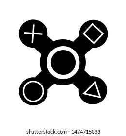 Spinner logo.Spinner isolated on white background.Toy spinner.An entertaining rotating stress relief toy.