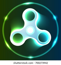 Spinner luminous abstraction in motion.