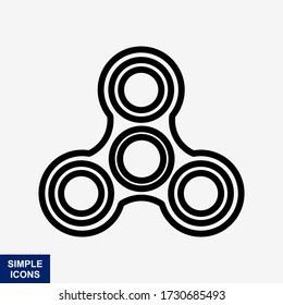 Spinner outline icon. Graphic elements for your design. Vector illustration.