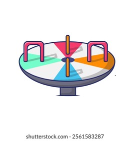 Spinner Playground Vector Illustration. Vector illustration of a spinner playground. Perfect for playground designs and childhood illustrations.