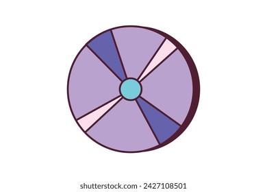 Spinner Retro Flat Sticker Design