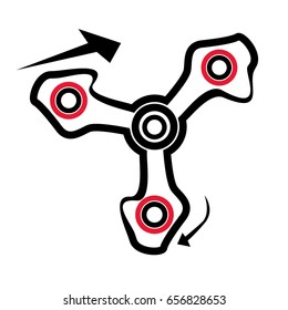 Spinner rotation toy vector EPS10