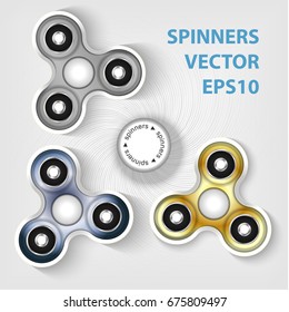 Spinner stress toy. Vector template