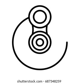 spinner thin line vector icon