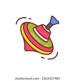 Spinner top icon in vector. Illustration