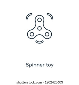 Spinner toy concept line icon. Linear Spinner toy concept outline symbol design. This simple element illustration can be used for web and mobile UI/UX.