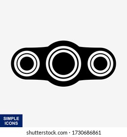 Vector de icono de juguete Spinner. Icono de juguete moderno de spinner plano de la colección de juguetes aislados en fondo blanco. Ilustración del vector