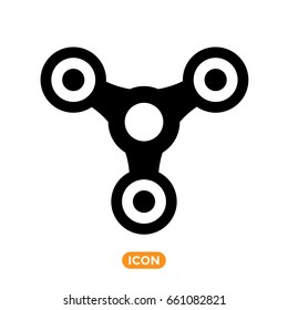 Spinner Toy Vector Icon. Spinner Fidget Symbol