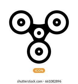 Spinner Toy Vector Icon. Spinner Fidget Symbol