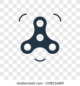 Spinner toy vector icon isolated on transparent background, Spinner toy transparency logo concept