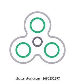 icono de la línea de color del vector de desplazamiento 