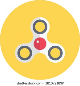 spinner vector flat color icon 