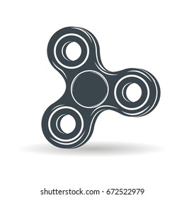 Spinner volume isolated on white background, monochrome style, vector