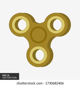 Spinner con fondo blanco. juguetes modernos de hilatura manual para niños. Ilustración vectorial de un diseño plano.