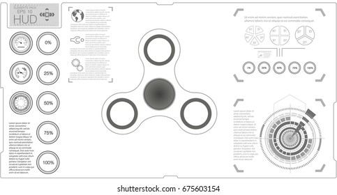Spinner white infographic