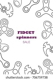 Spinners banner in simple style for web, print and creative design. Vector illustration