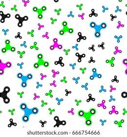 Spinners icons seamless pattern on white background.