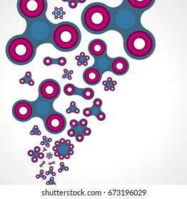 Spinners, set of toys on a light background.