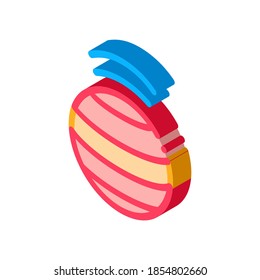 spinning ball icon vector. isometric spinning ball sign. color isolated symbol illustration
