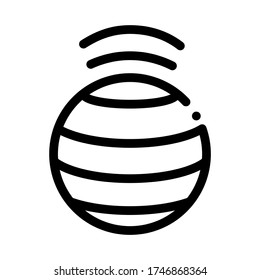 spinning ball icon vector. spinning ball sign. isolated contour symbol illustration