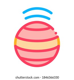 spinning ball icon vector. spinning ball sign. color symbol illustration