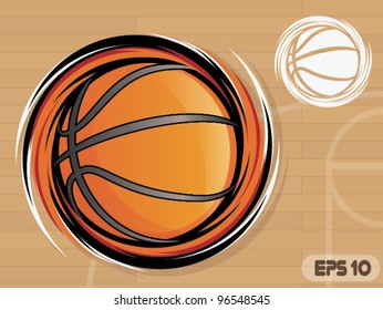Spinning Basketball Icon/Basketball Team Mascot