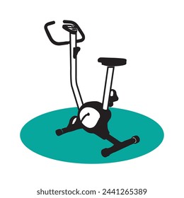 Spinning Bike Icon für Fitness Vektor einfaches Design