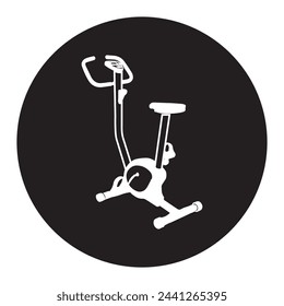 Spinning bike icon for fitness vector simple design