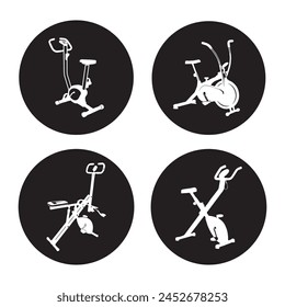 Spinning Bike-Symbol für Fitness-Vektorgrafik einfaches Design