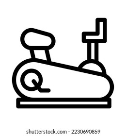 spinning bike line icon illustration vector graphic
