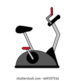 spinning bike vector illustration