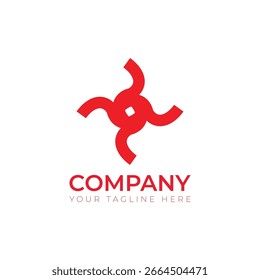Spinning blade or fan concept logo, icon or symbol template design vector illustration