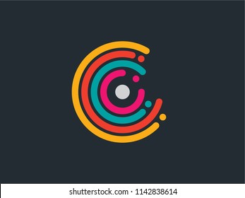 spinning circles vector logo