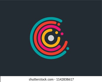 spinning circles vector logo design