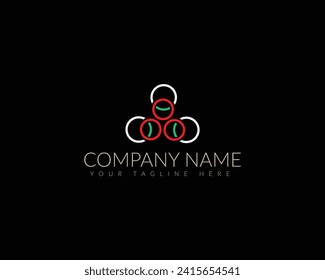 spinning circles vector logo design.