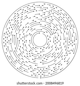 Spinning circular, circle arrows element