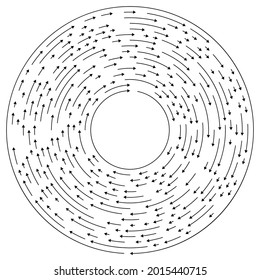 Spinning circular, circle arrows element