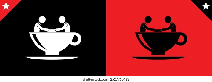 Spinning cup icon. Thin linear spinning cup outline icon isolated on white background from people collection. Line vector sign, symbol for web and mobile
