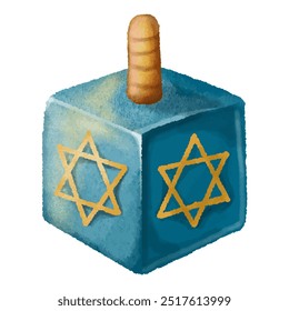 Spinning Dreidel Celebrates Hanukkah Joy