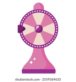 spinning fortune roulette isolated design